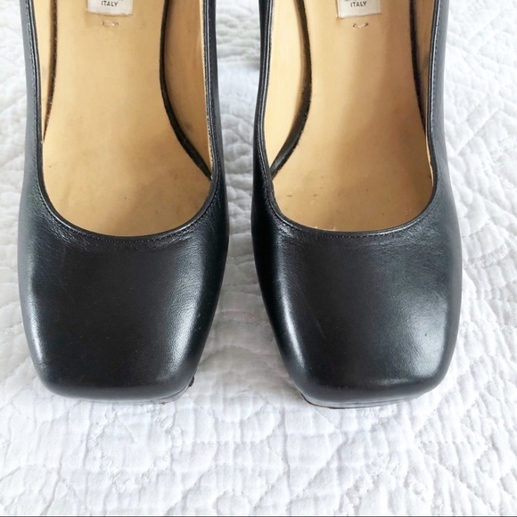 Acne Studios Black Square Toe Platform 4” High Heels - Picture 4 of 12
